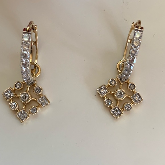 Affinity Diamond 14k Yellow Gold Earrings - Picture 2 of 6